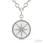 1/20 Ctw Compass medallion Round Cut Diamond Pendant With Chain in Sterling Silver
