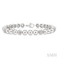 6 MM Bold Bead and 1/5 Ctw Round Cut Bead Bijoux Diamond Fashion Bracelet in Sterling Silver