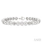 6 MM Bold Bead and 1/5 Ctw Round Cut Bead Bijoux Diamond Fashion Bracelet in Sterling Silver