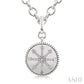 1/10 Ctw Compass medallion Round Cut Diamond Pendant With Chain in Sterling Silver