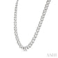 1/4 Ctw Round Cut Diamond Curb & Cuban Necklace in Sterling Silver