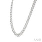 1/4 Ctw Round Cut Diamond Curb & Cuban Necklace in Sterling Silver