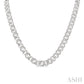 1/4 Ctw Round Cut Diamond Curb & Cuban Necklace in Sterling Silver
