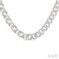 1/4 Ctw Round Cut Diamond Curb & Cuban Necklace in Sterling Silver