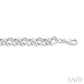 1/6 Ctw Round Cut Diamond Curb & Cuban Bracelet in Sterling Silver