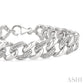 1/6 Ctw Round Cut Diamond Curb & Cuban Bracelet in Sterling Silver