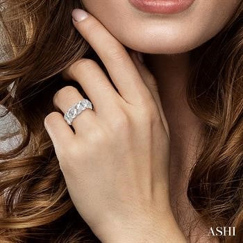 1/20 Ctw Round Cut Diamond Curb & Cuban Ring in Sterling Silver