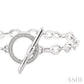 1/10 Ctw Circle Toggle Round Cut Diamond Fashion Bracelet in Sterling Silver