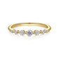 Gabriel & Co. 14K Yellow Gold Graduating Single Prong Diamond Band Ring sz6.5 1/4ctw