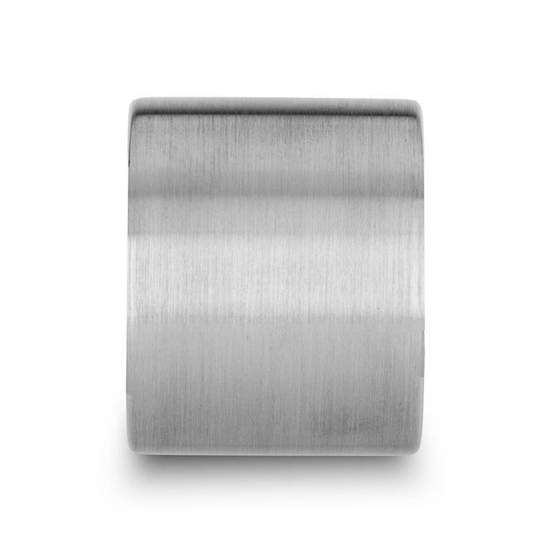 MORRISON Flat Pipe Cut Tungsten Carbide Ring with Brushed Finish - 20mm