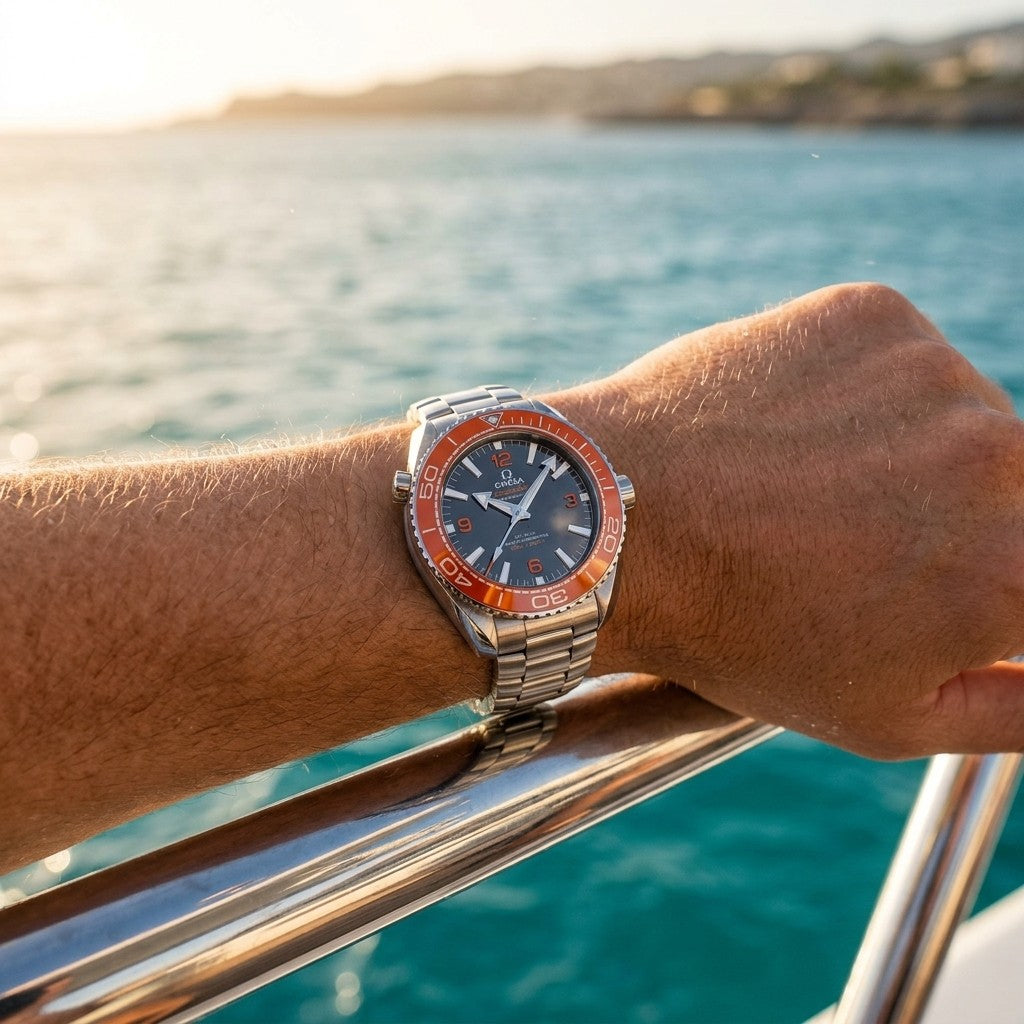 Omega Seamaster Planet Ocean 600M 42 mm — Steel on Steel (217.30.42.21.01.003) — lifestyle