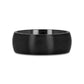 MARAUDER Domed Brushed Finish Black Titanium Men’s Wedding Band - 6mm & 8mm