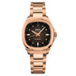 MIDO Multifort TV 35 Brown Dial with Diamonds - Stainless Steel Watch with Rose Gold-Color PVD Coating - 34.2 X 35mm