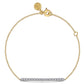 Gabriel & Co. 14K White and Yellow Gold White Sapphire Bar Bracelet .47CTW