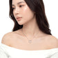 1 Ctw Round Cut Diamond Circle of Love Pendant with Chain in 14K White Gold