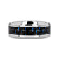 AUXILIUS Tungsten Carbide Ring with Black & Blue Carbon Fiber Inlay - 6mm - 10mm