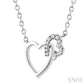 1/10 Ctw Round Cut Diamond Interlocked Heart Fashion Petite Pendant With Chain in 10K White Gold