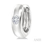 1/3 Ctw Bezel Set Oval Cut Diamond Fashion Huggie Earrings in 14K White Gold