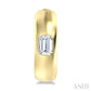 1/3 Ctw Bezel Set Emerald Cut Diamond Fashion Huggie Earrings in 14K Yellow Gold