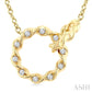 1/10 Ctw Round Cut Diamond Interlocked Circle Fashion Petite Pendant With Chain in 10K Yellow Gold
