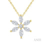 1/3 Ctw Floral Motif Marquise and Round Cut Diamond Fashion Pendant With Chain in 14K Yellow Gold