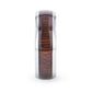 CARY Black Walnut Wood Inlaid Titanium Domed Polished Finish Men's Wedding Ring With Beveled Edges - 8mm