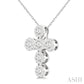 1/2 Ctw Lovebright Cross Round Cut Diamond Fashion Pendant With Chain in 14K White Gold