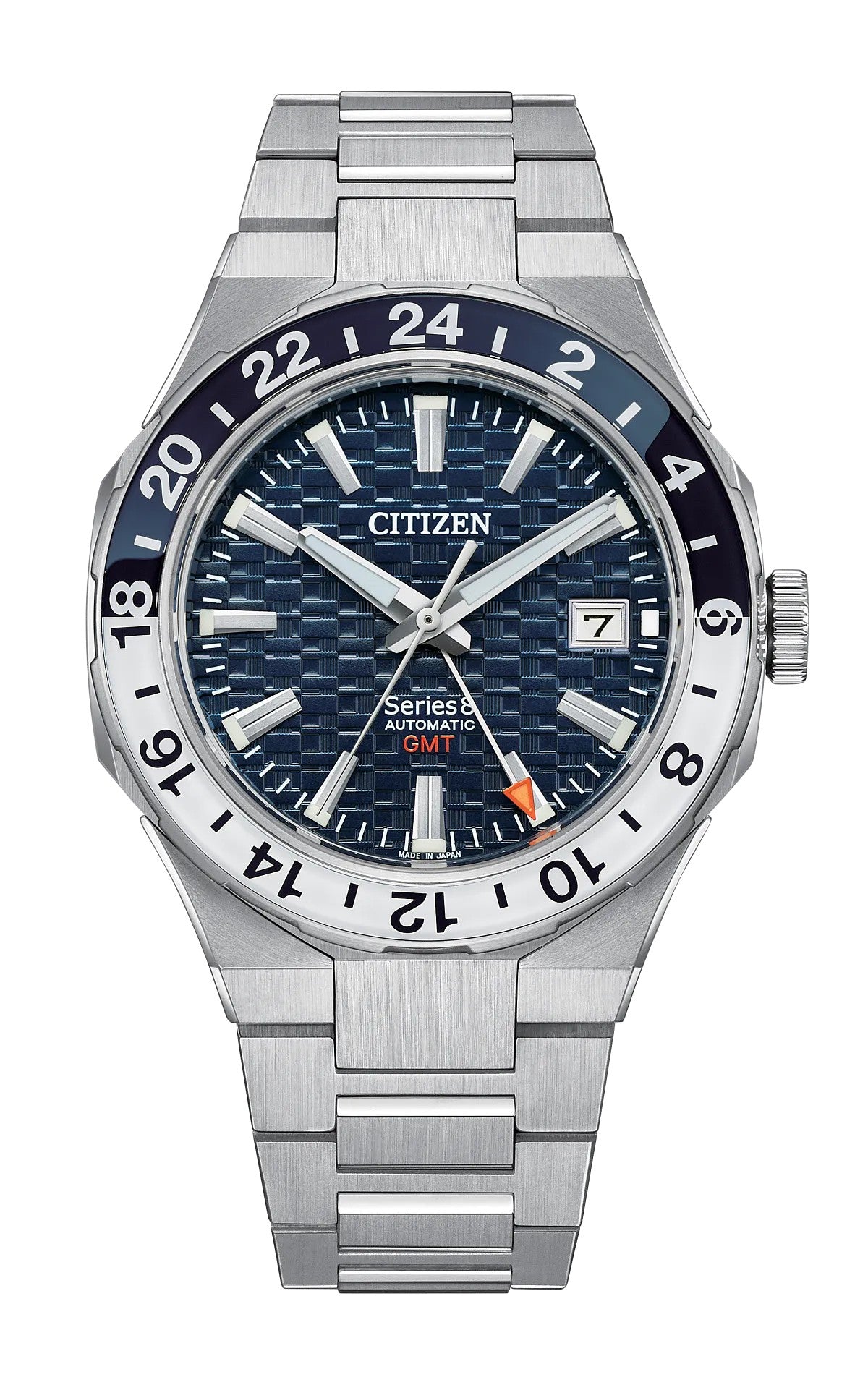 Citizen Series8 880 GMT Navy Dial Stainless Steel Bracelet NB6034-58L NB603458L