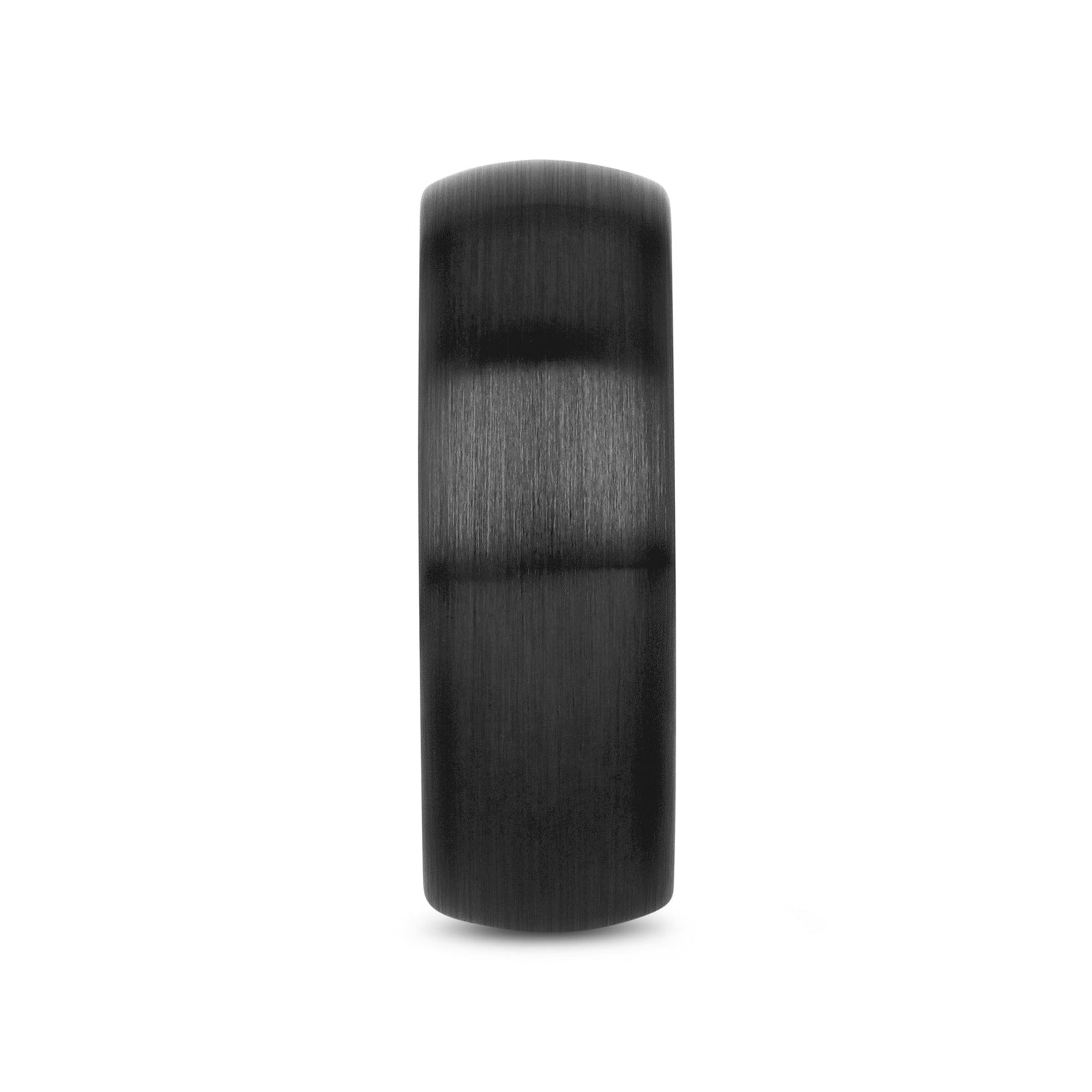 ATTOR Domed Brush Finished Black Ceramic Wedding Band - 2mm - 12mm - 6mm