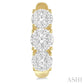 1 1/4 Ctw Past Present and Future Lovebright Round Cut Diamond Earrings in 14K Yellow and White Gold