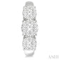 1 Ctw Past Present and Future Lovebright Round Cut Diamond Earrings in 14K White Gold