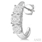 1/2 Ctw Past Present and Future Lovebright Round Cut Diamond Earrings in 14K White Gold