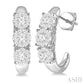 1/2 Ctw Past Present and Future Lovebright Round Cut Diamond Earrings in 14K White Gold