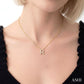 1/20 Ctw Initial 'R' Round Cut Diamond Pendant With Chain in 10K Yellow Gold