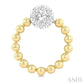 1/4 Ctw Round Cut Diamond Bead Shank Round Shape Lovebright Earrings in 10K Yellow and White Gold