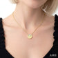 1/5 Ctw Round Cut Diamond Circle Mosaic Fashion Pendant With Chain in 10K Yellow Gold