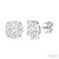 1 1/2 Ctw Lovebright Round Cut Diamond Stud Earrings in 14K White Gold