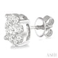 3 Ctw Lovebright Round Cut Diamond Stud Earrings in 14K White Gold