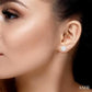 3 Ctw Lovebright Round Cut Diamond Stud Earrings in 14K White Gold