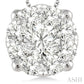 2 Ctw Lovebright Round Cut Diamond Pendant in 14K White Gold with Chain