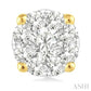 1 Ctw Lovebright Round Cut Diamond Stud Earrings in 14K Yellow and White Gold