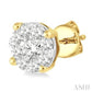 1 Ctw Lovebright Round Cut Diamond Stud Earrings in 14K Yellow and White Gold