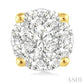 1 Ctw Lovebright Round Cut Diamond Stud Earrings in 14K Yellow and White Gold