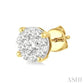 1/4 Ctw Lovebright Round Cut Diamond Stud Earrings in 14K Yellow and White Gold