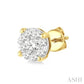 1/6 Ctw Lovebright Round Cut Diamond Stud Earrings in 14K Yellow and white Gold