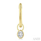 1/3 Ctw Bezel Set Oval Cut Diamond Huggie Earrings in 14K Yellow Gold