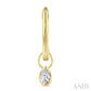 1/3 Ctw Bezel Set Pear Cut Diamond Huggie Earrings in 14K Yellow Gold
