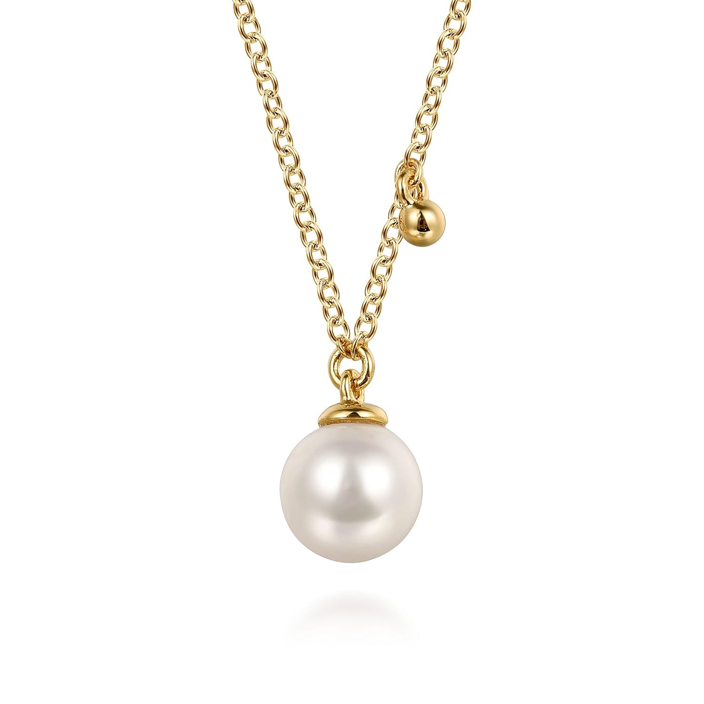 Gabriel & Co. 14K Yellow Gold Pearl Drop Necklace