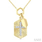 1/8 Ctw Cross Charm Fluted Round Cut Diamond Pirouette Fashion Pendant With Chain in 10K Yellow and White Gold