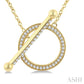1/3 Ctw Circle Toggle Round Cut Diamond Fashion Necklace in 10K Yellow Gold